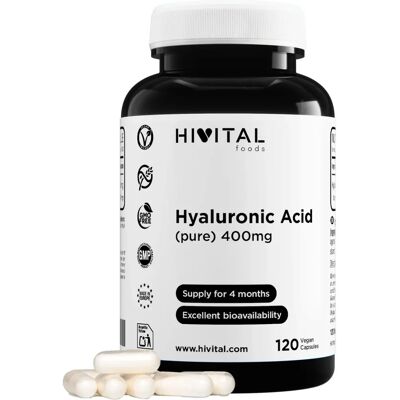 Hivital Ácido Hialurónico Puro 400 mg - Cápsulas Veganas - Salud de piel y articulaciones Hivital Ácido Hialurónico Puro 400 mg - Cápsulas Veganas - Salud de piel y articulaciones