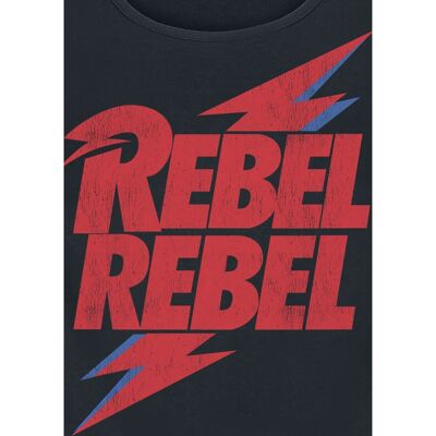David Bowie Rebel Rebel Top - S-XXL - Musta - Nainen David Bowie Rebel Rebel Top - S-XXL - Musta - Nainen