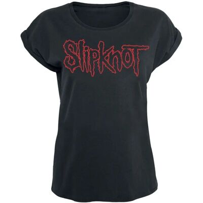 Slipknot - Logo - T-Shirt Manches Courtes - Femme - Noir - Large - Publicité Slipknot - Logo - T-Shirt Manches Courtes - Femme - Noir - Large - Publicité