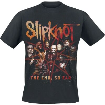 Slipknot The End, So Far Ryhmä Tähti Lyhythihainen T-paita - Mies - Musta Slipknot The End, So Far Ryhmä Tähti Lyhythihainen T-paita - Mies - Musta