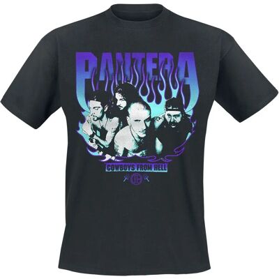 Pantera Cowboys From Hell Flames Schwarzes T-Shirt - Kurzarm - Offizielles Merch Pantera Cowboys From Hell Flames Schwarzes T-Shirt - Kurzarm - Offizielles Merch