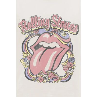 The Rolling Stones Floral Wreath Weiß Cassé - T-Shirt - S bis XXL - Unisex The Rolling Stones Floral Wreath Weiß Cassé - T-Shirt - S bis XXL - Unisex