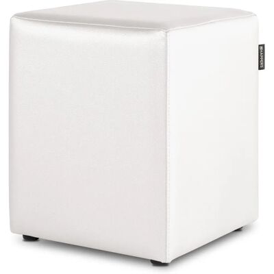 Happers Cube Pouf Blanc - Léger et Stable - Publicité Happers Cube Pouf Blanc - Léger et Stable - Publicité