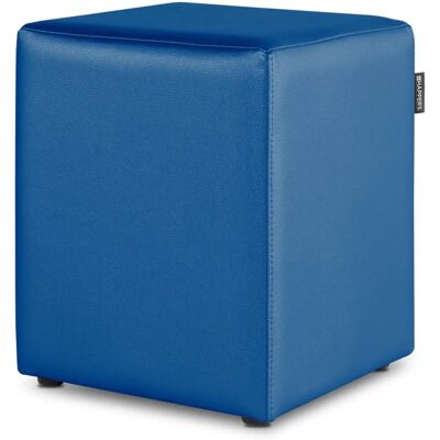 Pouf Cube en Simili Cuir Bleu - HAPPERS - Publicité Pouf Cube en Simili Cuir Bleu - HAPPERS - Publicité