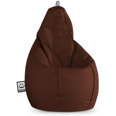 Happers Pouf Pera en Simili Cuir Marron - Confortable, Léger & Résistant - Publicité Happers Pouf Pera en Simili Cuir Marron - Confortable, Léger & Résistant - Publicité