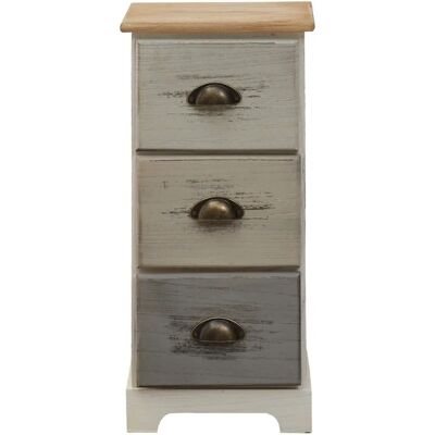 Mobili Rebecca Rebecca Mobili Tavolino da Notte - 3 Cassetti Legno Chiaro - Tavolino da Notte Mobili Rebecca Rebecca Mobili Tavolino da Notte - 3 Cassetti Legno Chiaro - Tavolino da Notte
