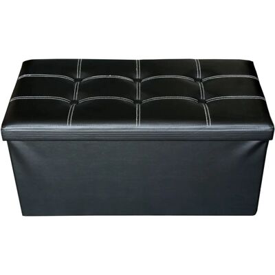 Rebecca Möbel Puff-Sitzhocker - Modernes Schwarz-Design Rebecca Möbel Puff-Sitzhocker - Modernes Schwarz-Design