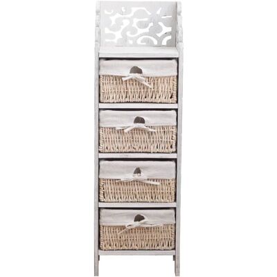 Mobili Rebecca Rebecca Möbel Kommode Barock Badschrank 4 Schubladen Weiß - Kommode Mobili Rebecca Rebecca Möbel Kommode Barock Badschrank 4 Schubladen Weiß - Kommode