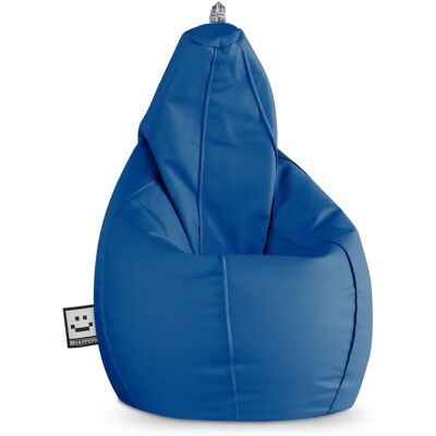 Puf Pera Azul de Polipiel Happers - Cómodo y Resistente Puf Pera Azul de Polipiel Happers - Cómodo y Resistente