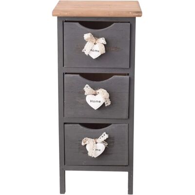 Comodino Vintage Rebecca - 3 Cassetti in Legno Comodino Vintage Rebecca - 3 Cassetti in Legno