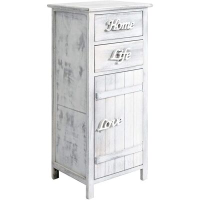 Comodino Bianco Shabby Chic Rebecca - Camera o Bagno Comodino Bianco Shabby Chic Rebecca - Camera o Bagno