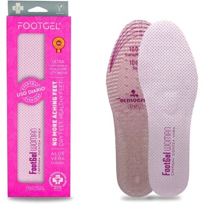 FootGel Női talpbetétek - Aloe Vera, Napi használatra, Méret 39-42 FootGel Női talpbetétek - Aloe Vera, Napi használatra, Méret 39-42
