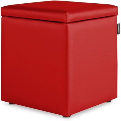 Happers - Pouf Cube de Rangement - Rouge - Publicité Happers - Pouf Cube de Rangement - Rouge - Publicité