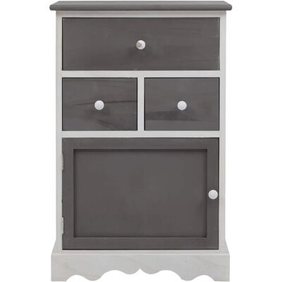 Rebecca Mobili Mobile Armadietto - 3 Cassetti Bianco Grigio - Mobili Rebecca Mobili Mobile Armadietto - 3 Cassetti Bianco Grigio - Mobili