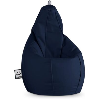 HAPPERS Pouf en Cuir Synthétique Bleu Marine - Pouf - Publicité HAPPERS Pouf en Cuir Synthétique Bleu Marine - Pouf - Publicité