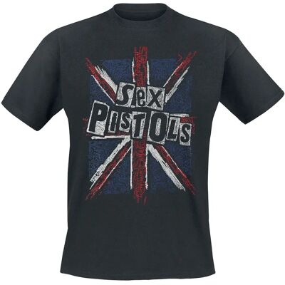 Sex Pistols Union Jack T-Shirt - Kurze Ärmel - Schwarz - Reguläre Passform - Herren Sex Pistols Union Jack T-Shirt - Kurze Ärmel - Schwarz - Reguläre Passform - Herren