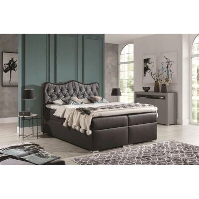 Fun Moebel - SAHAN - 140x200cm - Kunstleder - Boxspringbett Fun Moebel - SAHAN - 140x200cm - Kunstleder - Boxspringbett
