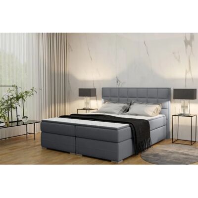 Fun Moebel - PRATO - Grau Stoff - 140x200cm - Boxspringbett Fun Moebel - PRATO - Grau Stoff - 140x200cm - Boxspringbett