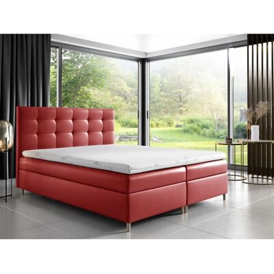 Fun Moebel - ARVID - 140x200cm - Rot - Boxspring bed Fun Moebel - ARVID - 140x200cm - Rot - Boxspring bed