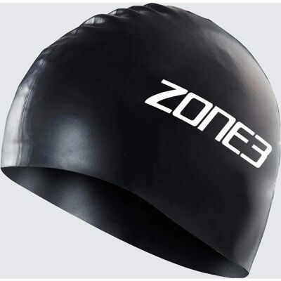 Zone3 Silicone Swim Cap - One Size Black - Swimming Cap Zone3 Silicone Swim Cap - One Size Black - Swimming Cap
