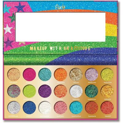 Rude Cosmetics United Shades Of Glitter 21 Pressed Glitter Palette - Lidschattenpalette Rude Cosmetics United Shades Of Glitter 21 Pressed Glitter Palette - Lidschattenpalette