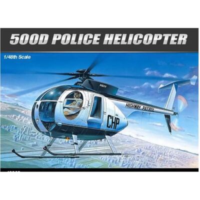 Academy Hughes Police 500D 1:48 Maßstabsmodellflugzeug Academy Hughes Police 500D 1:48 Maßstabsmodellflugzeug