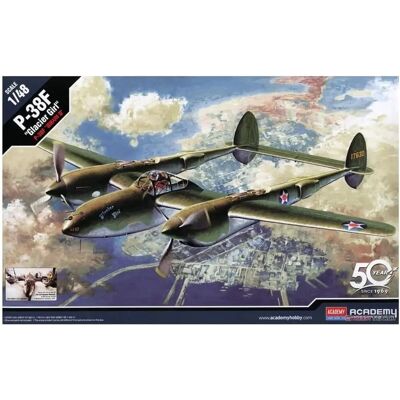 Academy P-38F Glacier Girl Maquette - Avion - Publicité Academy P-38F Glacier Girl Maquette - Avion - Publicité