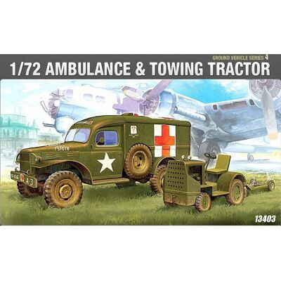 Academy Modellbausatz WWII US Ambulance & Towing Tractor - 1:72 Academy Modellbausatz WWII US Ambulance & Towing Tractor - 1:72