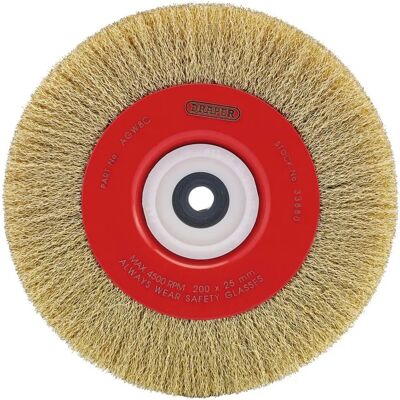 Draper - 33880 - 200mm x 19mm - Crimped - Escova de arame Draper - 33880 - 200mm x 19mm - Crimped - Escova de arame