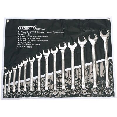 Draper 29548 14 Piece Hi-Torq AF Comb. Wrench Set - Wrench Set Draper 29548 14 Piece Hi-Torq AF Comb. Wrench Set - Wrench Set