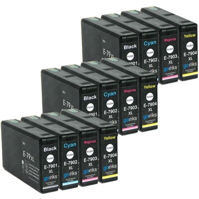 Go Inks 3 Model T7906 Compatible Ink Cartridges - Black, Cyan, Magenta, Yellow Go Inks 3 Model T7906 Compatible Ink Cartridges - Black, Cyan, Magenta, Yellow