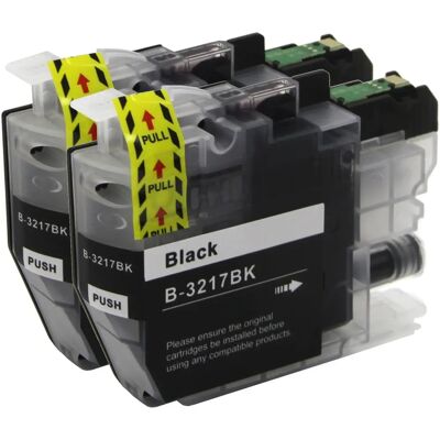 Go Inks LC3217Bk Black Ink Cartridge - 2 Pack for Brother Go Inks LC3217Bk Black Ink Cartridge - 2 Pack for Brother