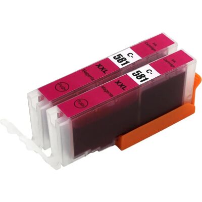 Cartouche d'encre Magenta compatible Go Inks CLI-581M - Pack de 2 - Publicité Cartouche d'encre Magenta compatible Go Inks CLI-581M - Pack de 2 - Publicité