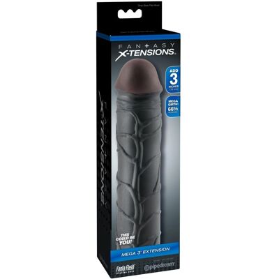 Pipedream Fantasy X-tensions Mega 3" Extension - Noir (PD4115-23) Pipedream Fantasy X-tensions Mega 3" Extension - Noir (PD4115-23)