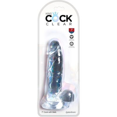 Pipedream King Cock 7 Zoll Cock mit Hoden durchsichtig - Sexspielzeug Pipedream King Cock 7 Zoll Cock mit Hoden durchsichtig - Sexspielzeug