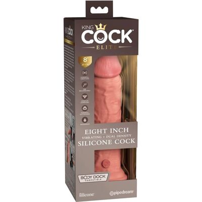 Pipedream King Cock Elite 8“ Vibrant + Pénis en Silicone à Double Densité - Clair Pipedream King Cock Elite 8“ Vibrant + Pénis en Silicone à Double Densité - Clair