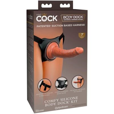King Cock Body Dock Komfort Strap-on Set - Realistischer Silikondildo King Cock Body Dock Komfort Strap-on Set - Realistischer Silikondildo