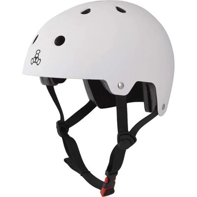 Casque double certifié Brainsaver de Triple Eight - Blanc mat - Publicité Casque double certifié Brainsaver de Triple Eight - Blanc mat - Publicité