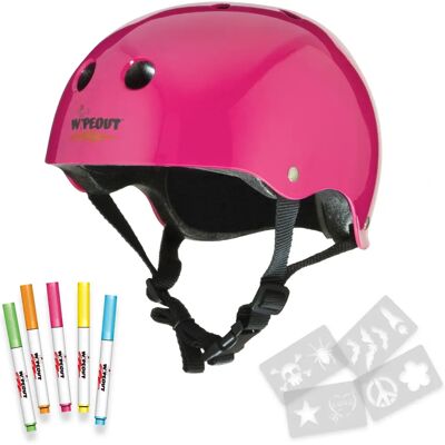 Wipeout Kids Helmet - Create Own Designs - Pink - Helmet Wipeout Kids Helmet - Create Own Designs - Pink - Helmet