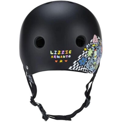 Casque certifié 187 Killer Pads Lizzie Armanto - Floral noir - Publicité Casque certifié 187 Killer Pads Lizzie Armanto - Floral noir - Publicité