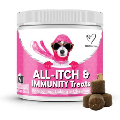 NutriPaw All-Itch & Immunity 120pc Anti-Itching Dog Treats NutriPaw All-Itch & Immunity 120pc Anti-Itching Dog Treats
