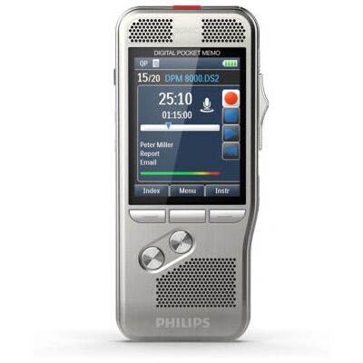 Philips DPM8100 - Pocket-Voice-Recorder - Silber - Diktiergerät Philips DPM8100 - Pocket-Voice-Recorder - Silber - Diktiergerät