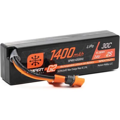 Batterie LiPo Spektrum G2 7,4V 1400mAh 2S - Intelligent, IC2 Batterie LiPo Spektrum G2 7,4V 1400mAh 2S - Intelligent, IC2