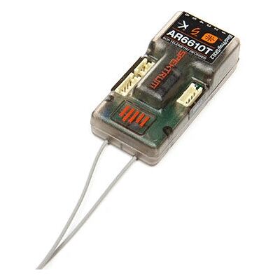 Ricevitore Telemetria DSMX a 6 canali AR6610T di Spektrum - Parte del modello radiocomandato Ricevitore Telemetria DSMX a 6 canali AR6610T di Spektrum - Parte del modello radiocomandato