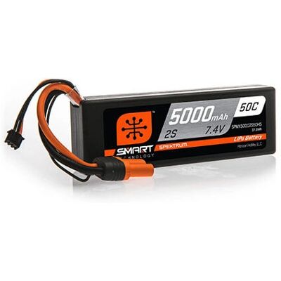 Spektrum 5000mAh 2S 7.4V Smart LiPo Hardcase - RC Batterij Spektrum 5000mAh 2S 7.4V Smart LiPo Hardcase - RC Batterij