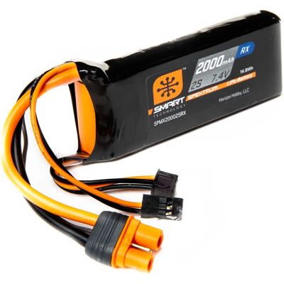 Spektrum SPMX20002SRX Batteria LiPo 2S 2000mAh intelligente Spektrum SPMX20002SRX Batteria LiPo 2S 2000mAh intelligente