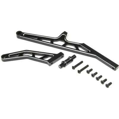 Set di supporto al telaio posteriore in alluminio nero - Losi - Accessori Auto RC Set di supporto al telaio posteriore in alluminio nero - Losi - Accessori Auto RC