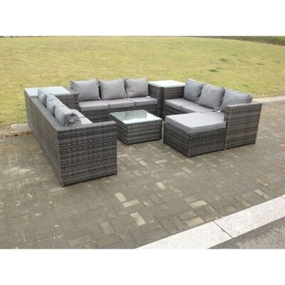 Fimous 10-Sitzer U-Form Rattan Gartenset Fimous 10-Sitzer U-Form Rattan Gartenset