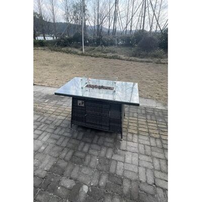 Fimous Outdoor Rattan Garden Corner Furniture Gas Fire Pit Dining Table Heater Sets Lounge 8 Seater - Garden Furniture Set Fimous Outdoor Rattan Garden Corner Furniture Gas Fire Pit Dining Table Heater Sets Lounge 8 Seater - Garden Furniture Set