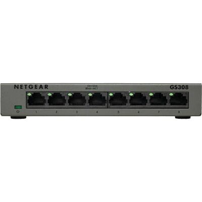 NETGEAR GS308 Unmanaged Gigabit Ethernet Grau - Netzwerk-Switch NETGEAR GS308 Unmanaged Gigabit Ethernet Grau - Netzwerk-Switch